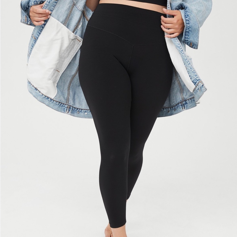 aerie real me black high waisted leggings